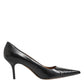 Black Exotic Leather Stiletto Pumps Shoes