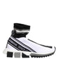 White Black Sorrento Socks Sneakers Shoes
