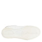 White Gold Leather Low Top Sneakers Shoes