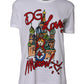White DG Loves Moscow Cotton Crew Neck T-shirt