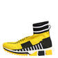 Yellow Black Sorrento Socks Sneakers Shoes