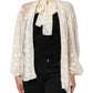 Off White Logo Monogram Ascot Collar Top