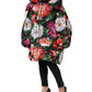 Multicolor Floral Hooded Puffer Coat Jacket