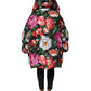 Multicolor Floral Hooded Puffer Coat Jacket