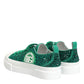 Green Portofino Crystal DG Logo Sneakers Shoes