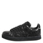 Black Floral Lace Low Top Sneakers Shoes