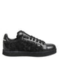 Black Floral Lace Low Top Sneakers Shoes