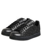 Black Floral Lace Low Top Sneakers Shoes