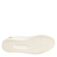 White Pink Leather Low Top Sneakers Shoes