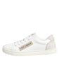 White Gray Leather Low Top Sneakers Shoes