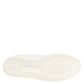 White Gray Leather Low Top Sneakers Shoes