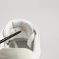 White Gray Leather Low Top Sneakers Shoes