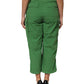 Green Cotton High Waist Cargo Trouser Pants