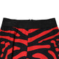 Black Red Nylon Logo Waisted Leggings Pants