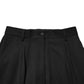 Black Zip Detailed Wool Straight Leg Pants