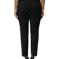 Black Polyester Tapered Women Trouser Pants