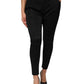 Black Acetate HighWaist Tapered Trouser Pants