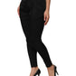 Black Acetate HighWaist Tapered Trouser Pants
