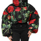 Multicolor Floral Puffer Coat Full Zip Jacket