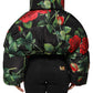 Multicolor Floral Puffer Coat Full Zip Jacket