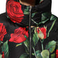 Multicolor Floral Puffer Coat Full Zip Jacket