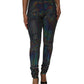 Multicolor Sequined Leggings Trouser Pants