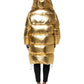 Gold Hooded Puffer Quilted Full Zip Jacket