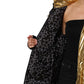Gold Hooded Puffer Quilted Full Zip Jacket