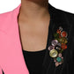 Multicolor Patchwork Embellished Coat Jacket