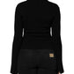 Black Viscose Single Breasted Blazer Jacket