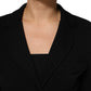 Black Viscose Single Breasted Blazer Jacket