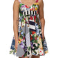 Multicolor Patchwork Cotton AlineMini Dress