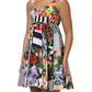 Multicolor Patchwork Cotton AlineMini Dress
