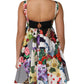 Multicolor Patchwork Cotton AlineMini Dress