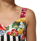 Multicolor Patchwork Cotton AlineMini Dress