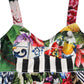 Multicolor Patchwork Cotton AlineMini Dress