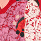 Red Lace Floral Applique A-line Mini Dress