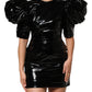 Black Bodycon Sheath Puff Sleeve Mini Dress