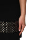 Black Crystal Embellished Collared Mini Dress