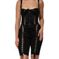 Black Corset Lace Bodycon Jumpsuit Mini Dress