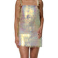 Multicolor Sequin Holographic Mini  Dress