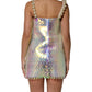 Multicolor Sequin Holographic Mini  Dress