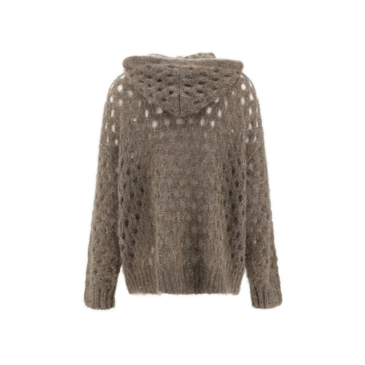 Perforated wool Cardigan