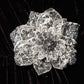 Black Velvet Flower Embellishment Aline Dress