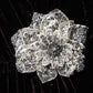 Black Velvet Flower Embellishment Aline Dress