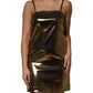 Metallic Gold Sleeveless A-line Mini Dress