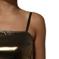 Metallic Gold Sleeveless A-line Mini Dress