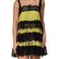 Yellow Black Babydoll Chemise Lingerie Dress