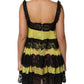 Yellow Black Babydoll Chemise Lingerie Dress
