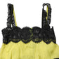 Yellow Black Babydoll Chemise Lingerie Dress